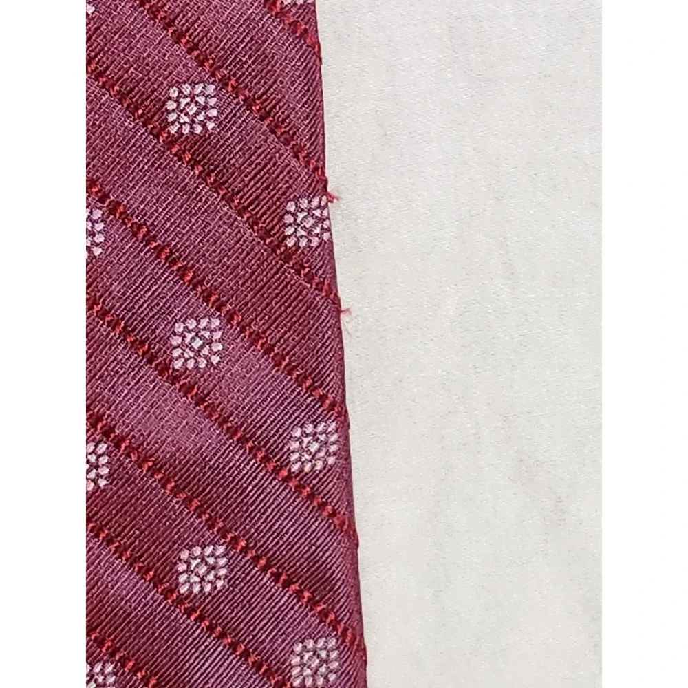 Joseph‎ Abboud Men's Red Striped Neck Tie 100% Silk Men's Tie